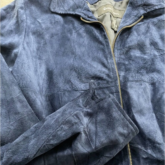 COMME TOUJOURS Leather Suede Moto Jacket 100% Leather Women’s Size 8 USA Made - Picture 4 of 5